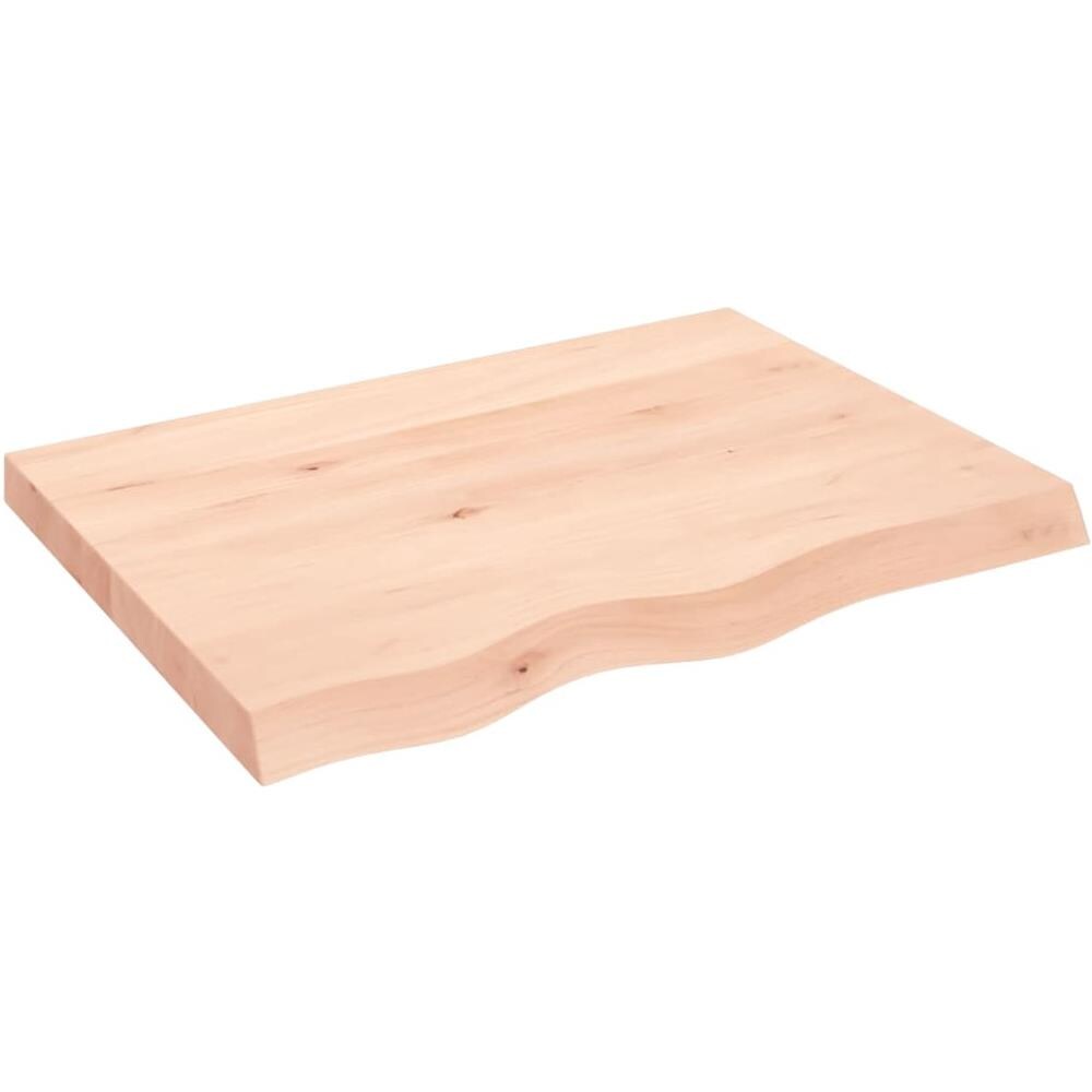 Ripiano a Parete 80x60x (2-6) cm Massello Rovere Non Trattato - Foto 1