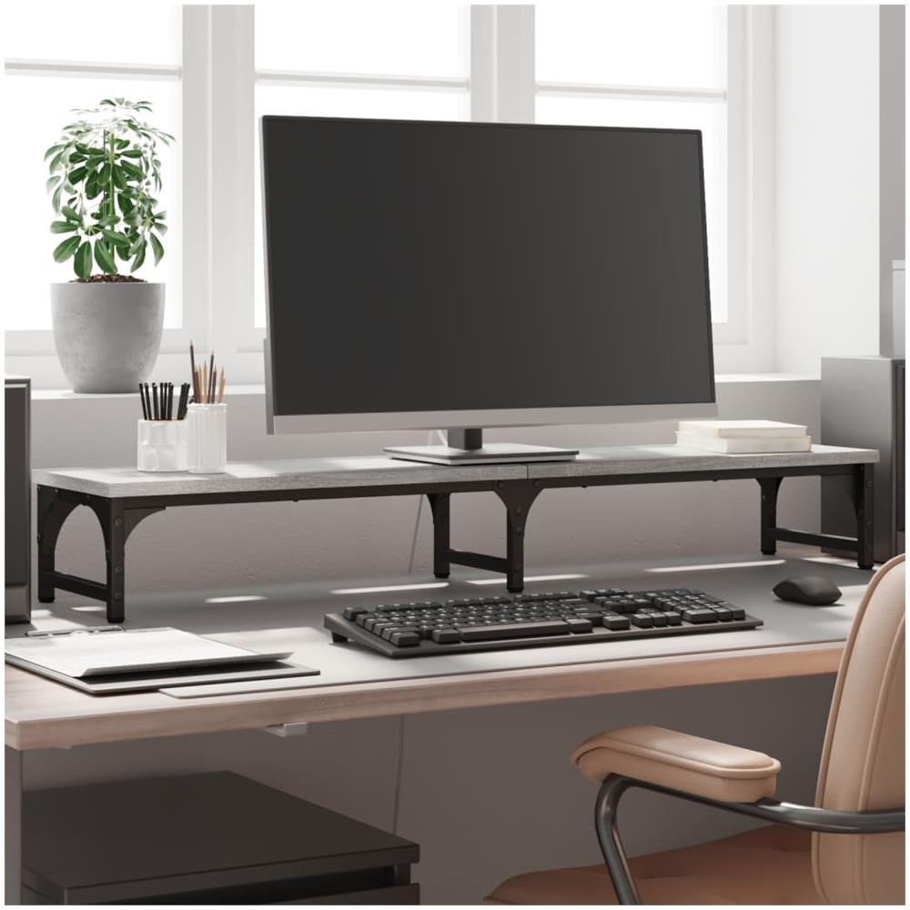 Supporto Monitor Grigio Sonoma 105x23x15,5 Cm Legno Multistrato - Foto 1