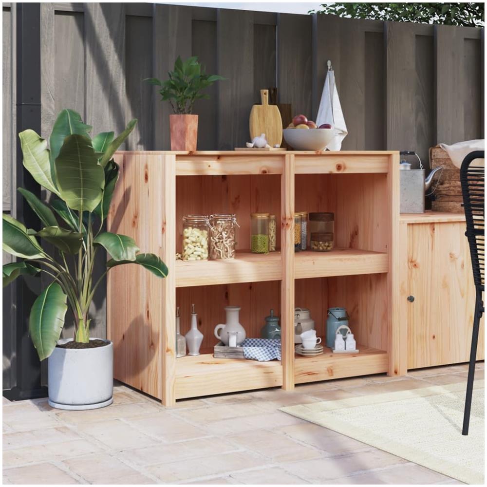 Mobile Da Cucina Da Esterno 106x55x92 Cm Legno Massello Di Pino - Foto 1