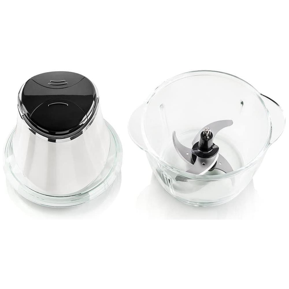 Tritatutto Elettrico CH-30W. 007A Capacita 1,2 L Potenza 300 W in Vetro Colore Bianco - Foto 2