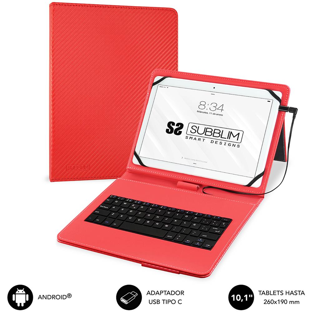 Tastiera Cablato SUB-KT1-USB002  (Layout Spagnolo) Colore Rosso - Foto 1