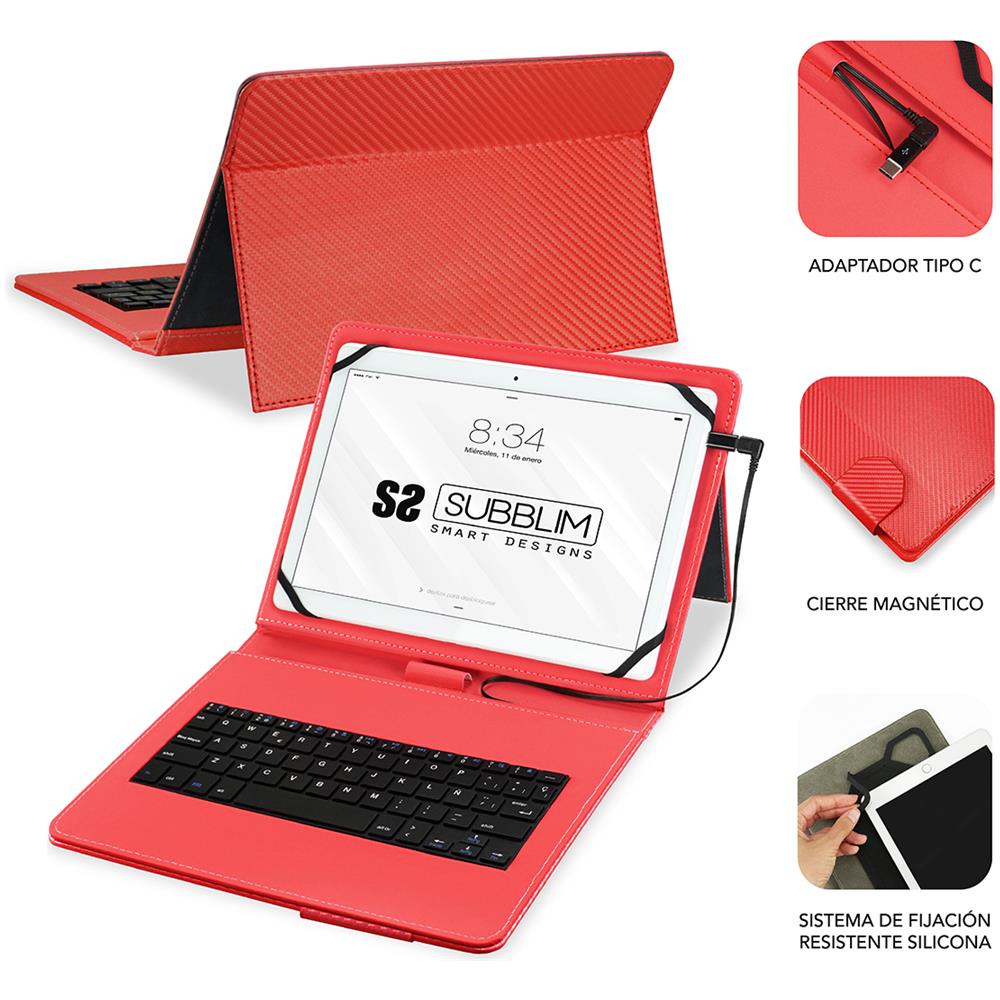 Tastiera Cablato SUB-KT1-USB002  (Layout Spagnolo) Colore Rosso - Foto 2