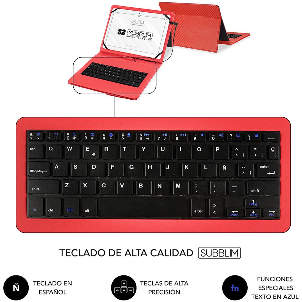 Tastiera Cablato SUB-KT1-USB002  (Layout Spagnolo) Colore Rosso - Foto 4