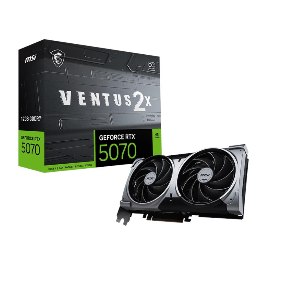 GeForce RTX 5070 12G VENTUS 2X OC 12 GB GDDR7 Nero - Foto 1