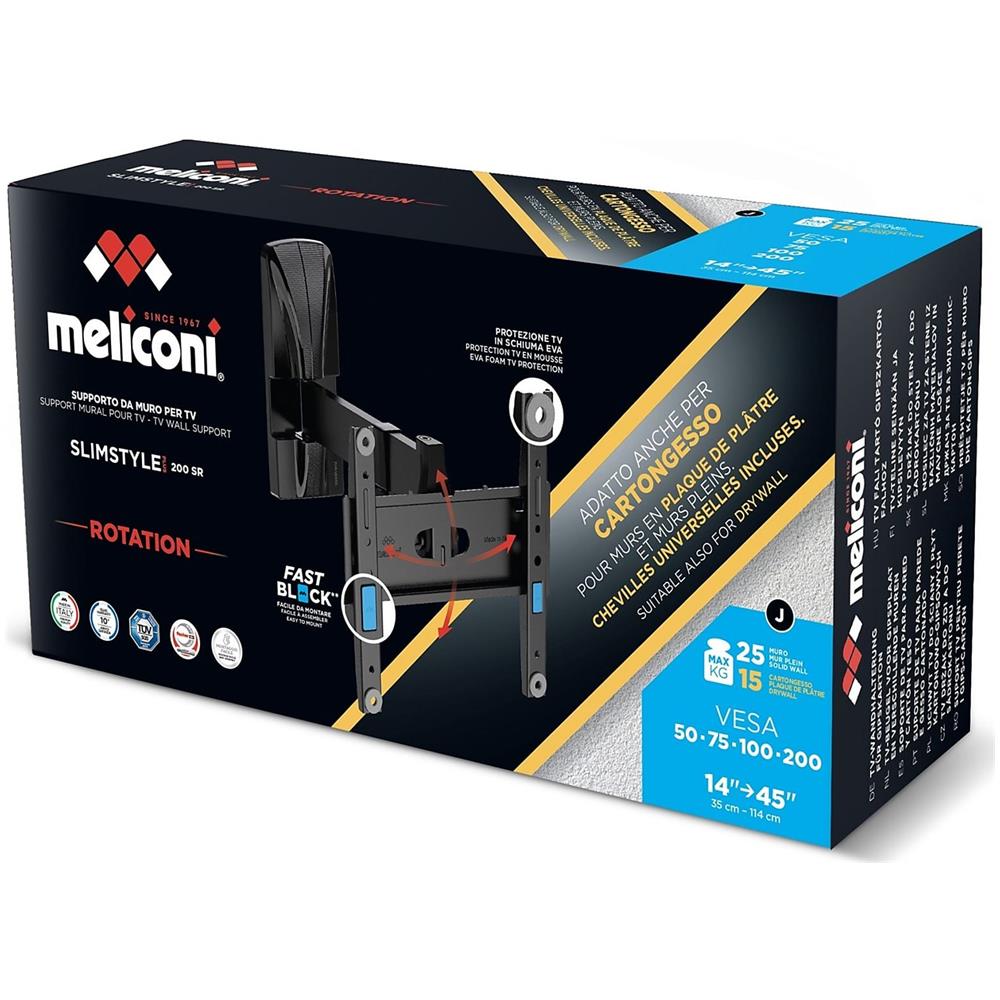 Supporto Tv Slimstyle Plus 200 SR CG da 14 " a 45 ", Portata Max 25 kg, VESA Max 20x10 - Foto 5