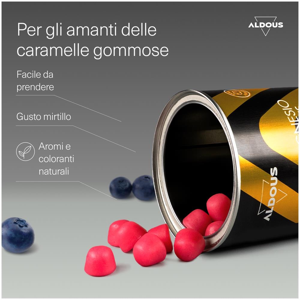 Magnesio Citrato Gummies 1340 mg + vitamina C 45 mg per dose giornaliera - 120 Caramelle gommose - Foto 5