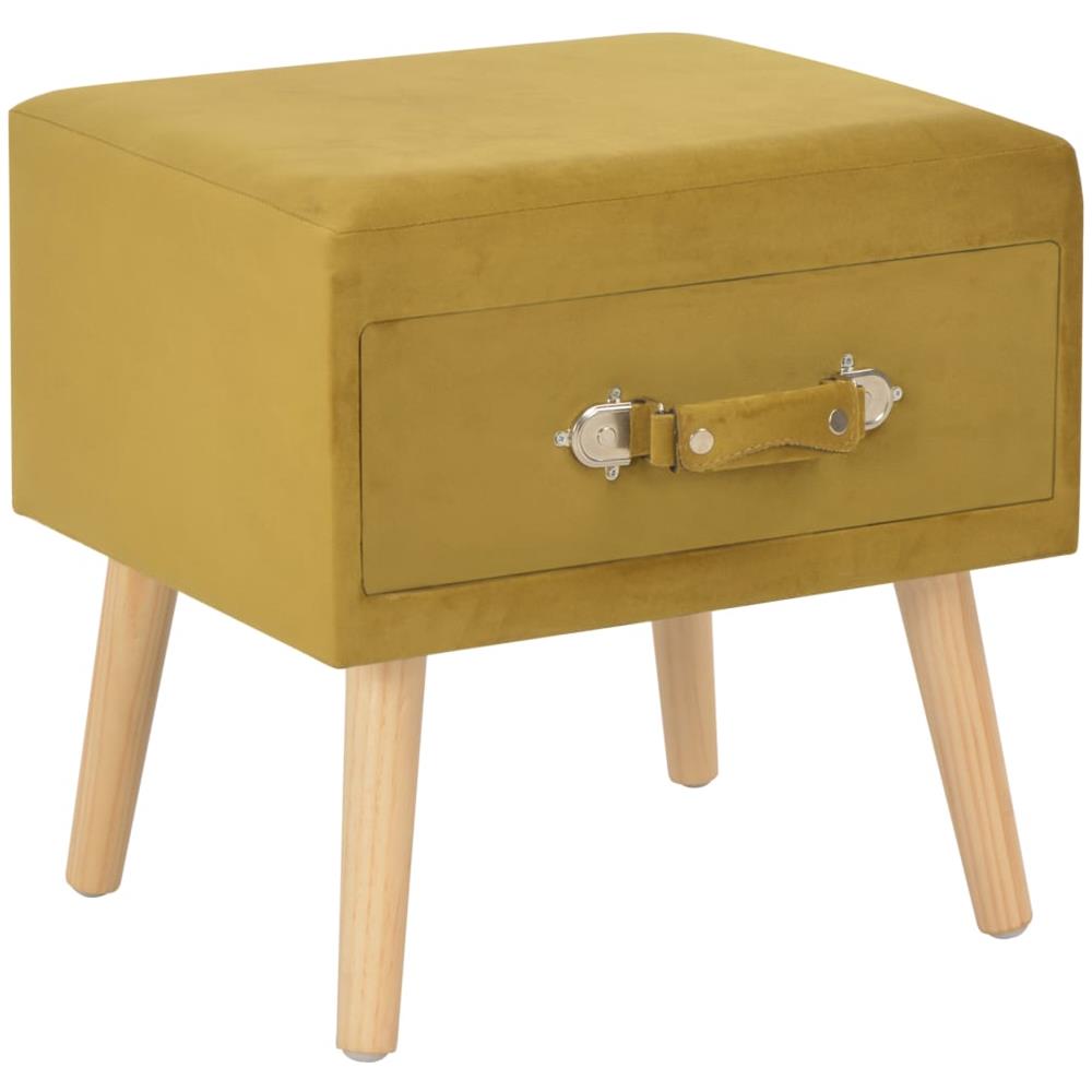 Comodini Senape 2 Pz 40x35x40 Cm In Velluto - Foto 2