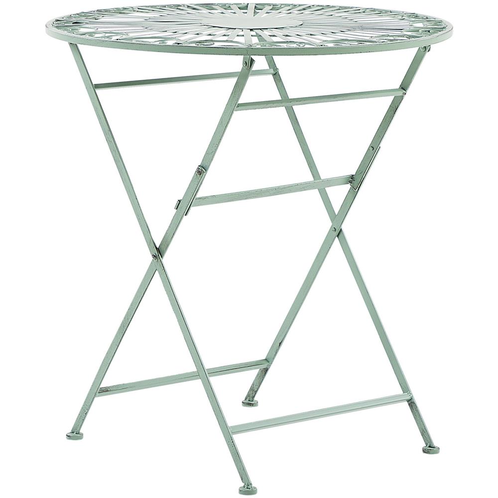 Tavolo Da Giardino Pieghevole In Metallo Verde 70 Cm Trento - Foto 1