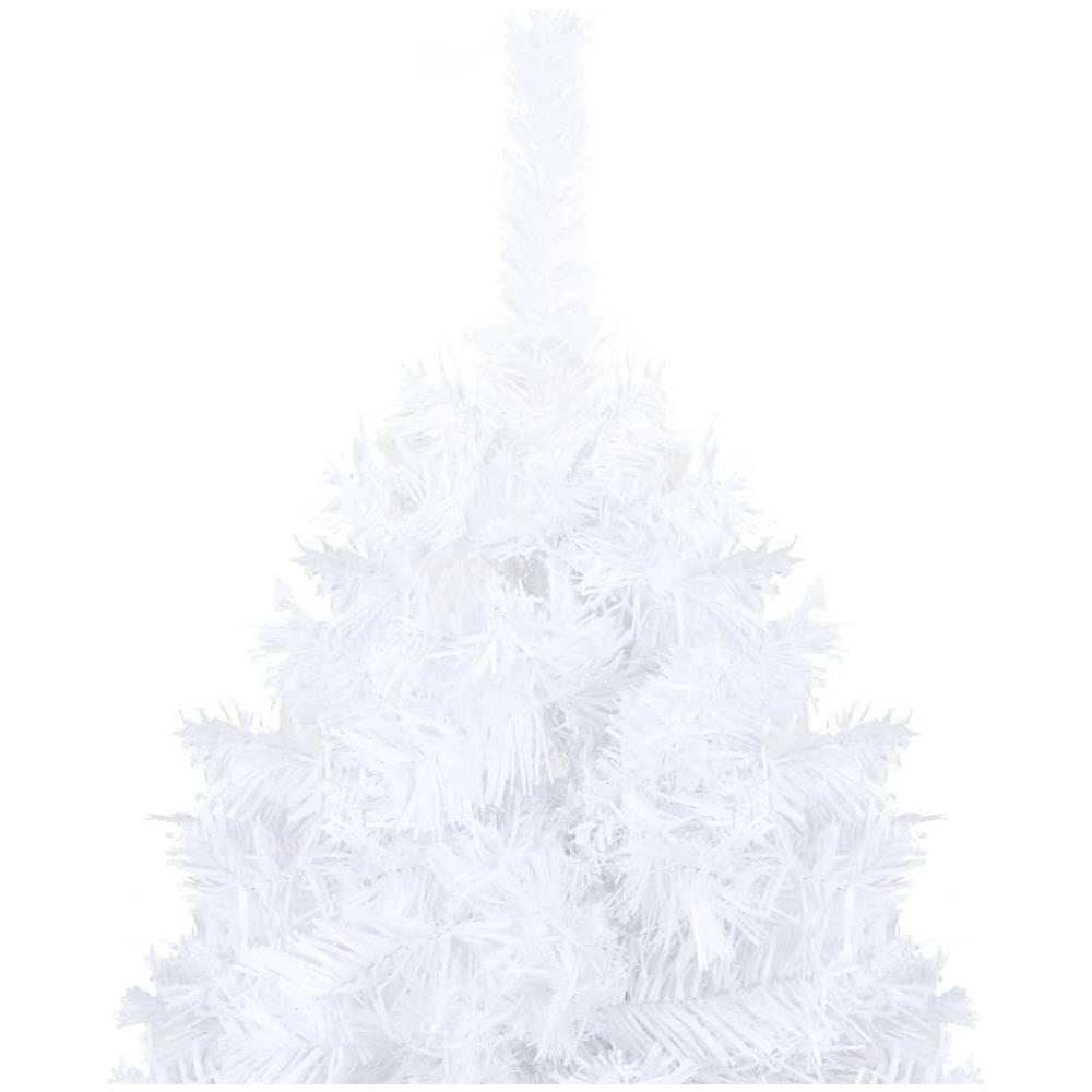 Albero di Natale Artificiale con Rami Spessi Bianco 210 cm PVC - Foto 1