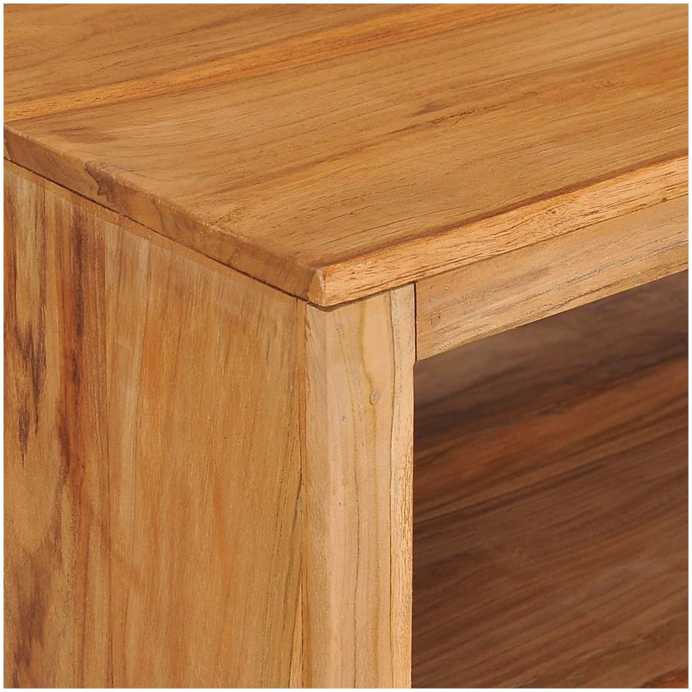 Tavolino Da Caffè 110x60x40 Cm In Legno Massello Di Teak - Foto 2