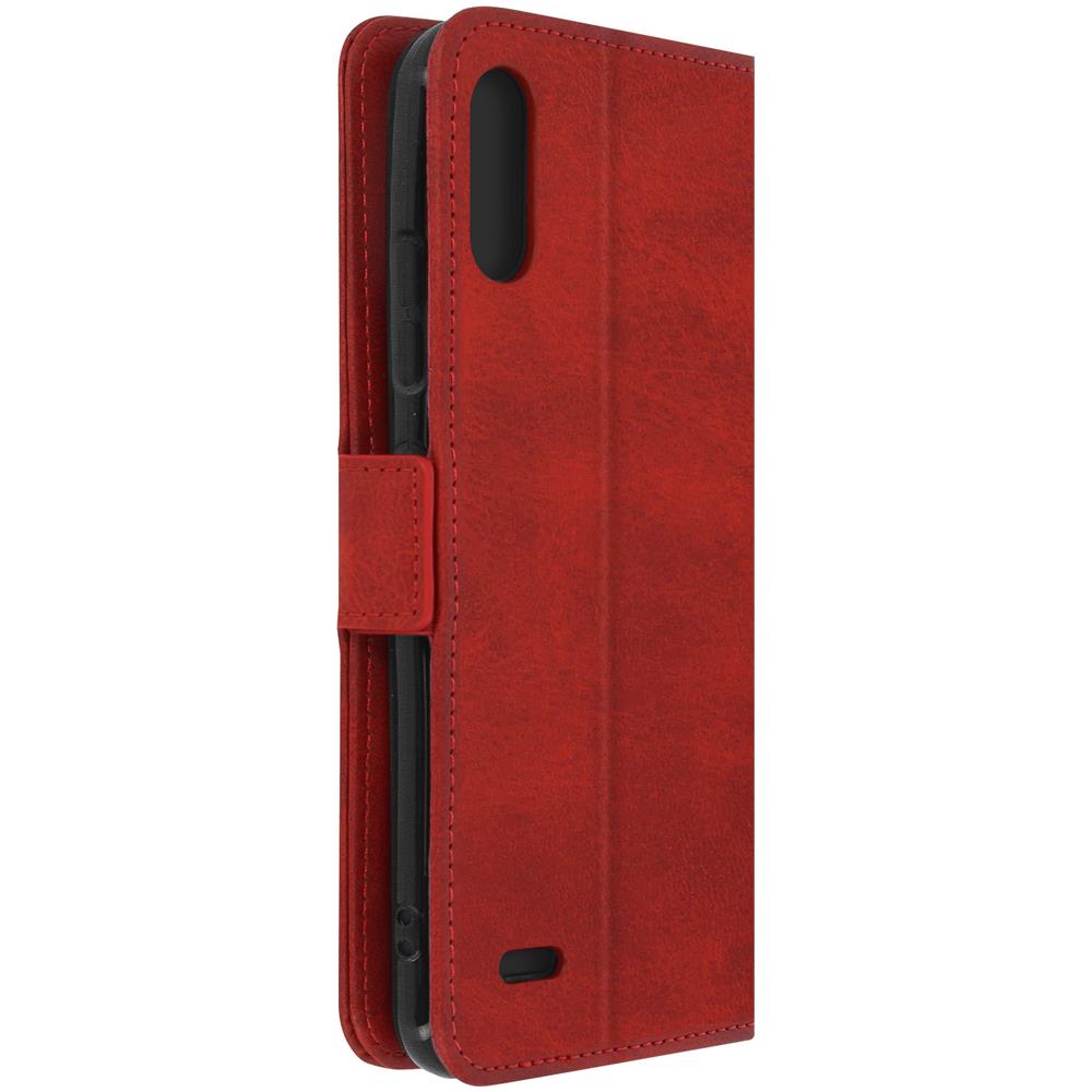Custodia Lg K22 Vintage Style Portacarte Supporto Video Rosso - Foto 2