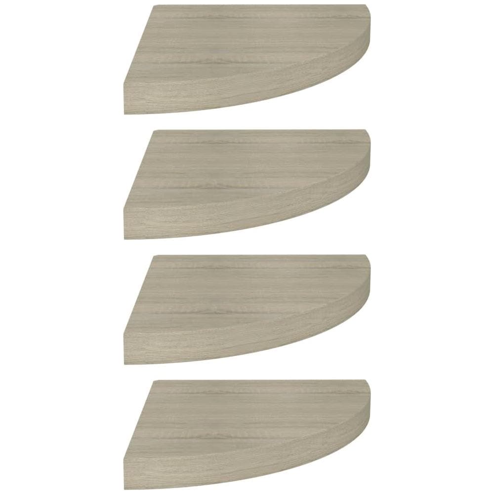 Scaffali Angolari A Parete 4 Pz Rovere 35x35x3,8 Cm Mdf - Foto 2