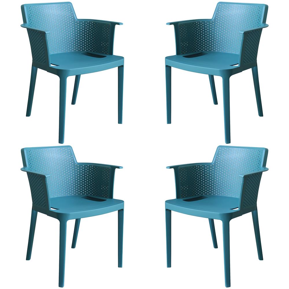 Makka - Poltrona Da Esterno Ed Interno In Plastica Set Da 4 - Foto 1