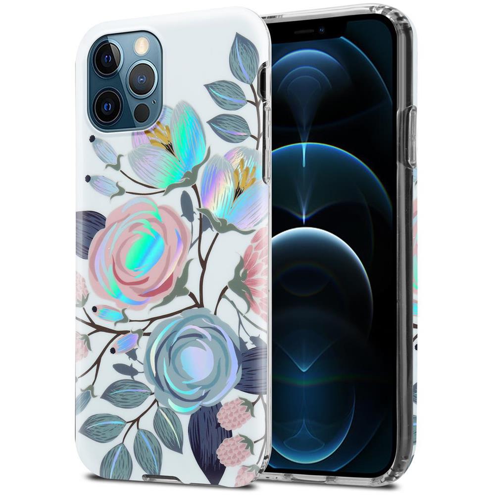 Custodia Compatibile Con Apple Iphone 12 Pro Max Con Peonie Fiori - Coperchio Protettivo In Silicone Tpu Con Motivo Floreale - Foto 1