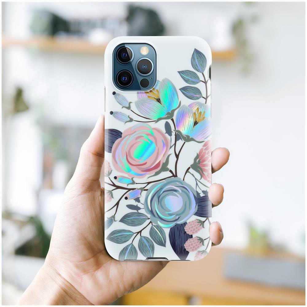 Custodia Compatibile Con Apple Iphone 12 Pro Max Con Peonie Fiori - Coperchio Protettivo In Silicone Tpu Con Motivo Floreale - Foto 7