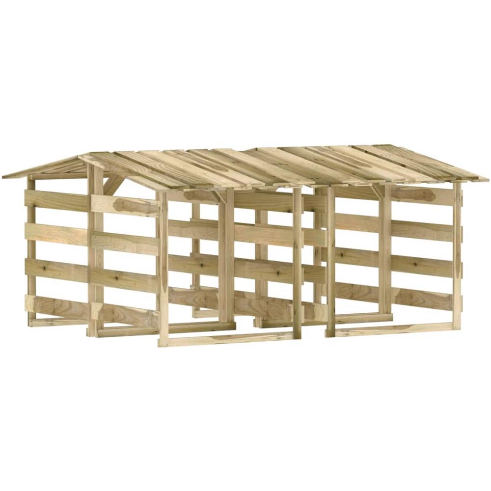 Pergole Con Tetto 4 Pz 100x90x100 Cm Legno Di Pino Impregnato - Foto 2