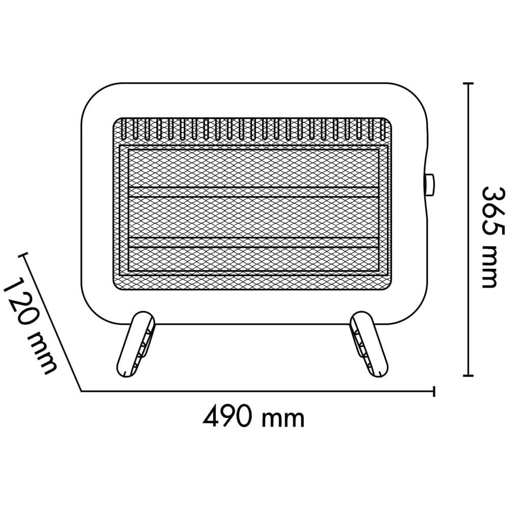 Stufa Elettrica al Quarzo Seventy Ice con Potenza 1000 Watt Colore Bianco - Foto 5