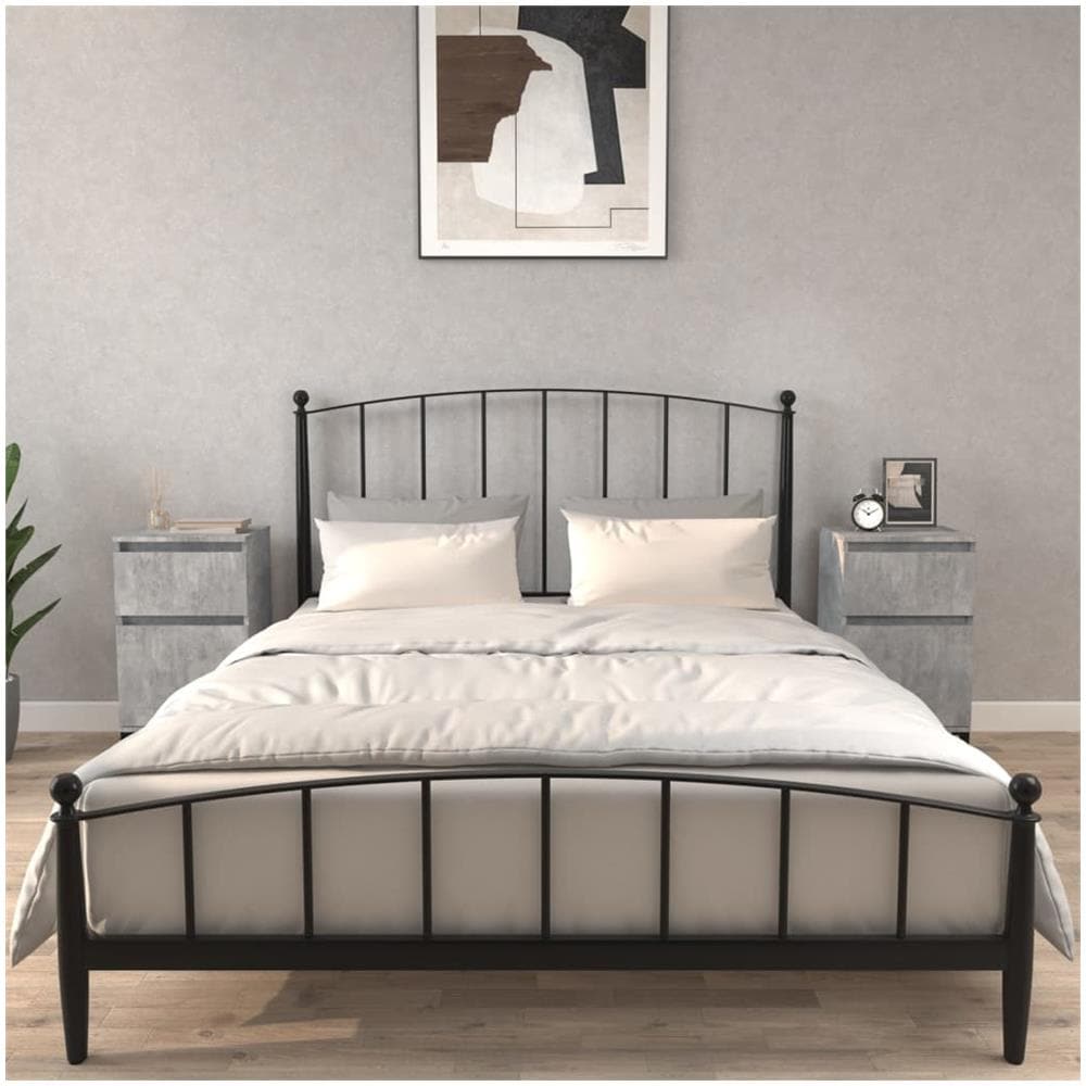 Comodini 2 Pz Grigio Cemento 40x35x70 Cm - Foto 1