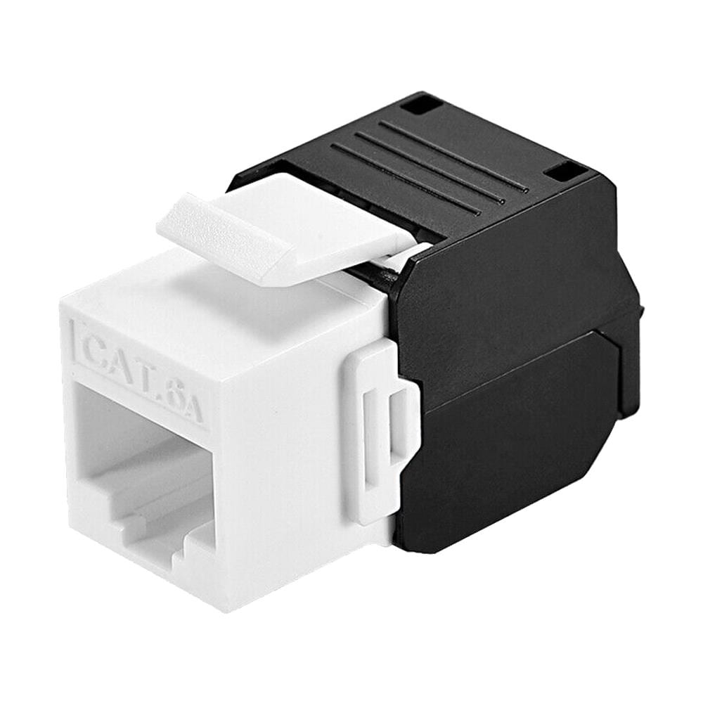 Frutto Keystone Rj45 Cat. 6a UTP Tool-free Colore Bianco / Nero - Foto 1