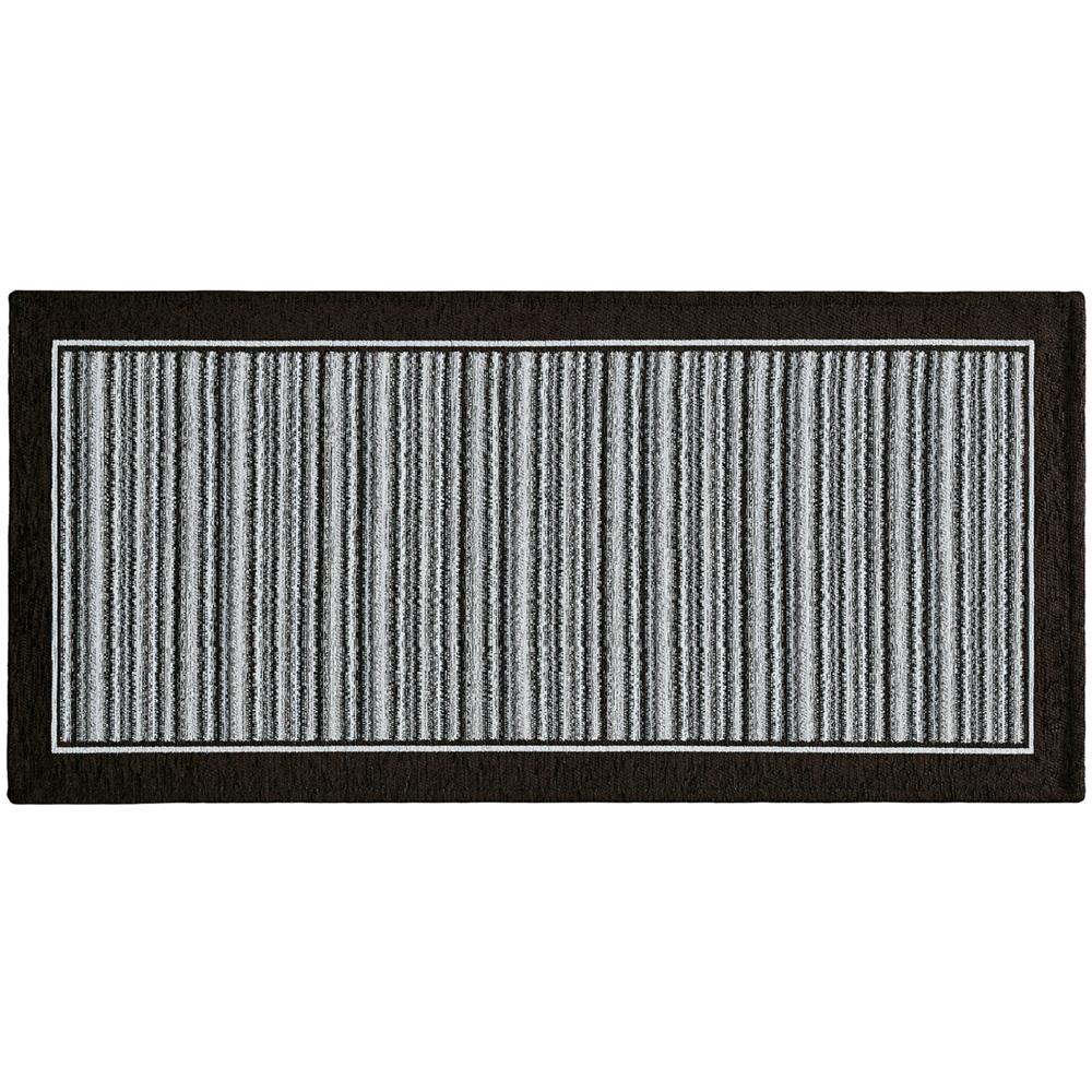 Tappeto Passatoia Cucina Corsia Retro Antiscivolo Disegno Shangai By Suardi 55x140 Nero - Foto 1