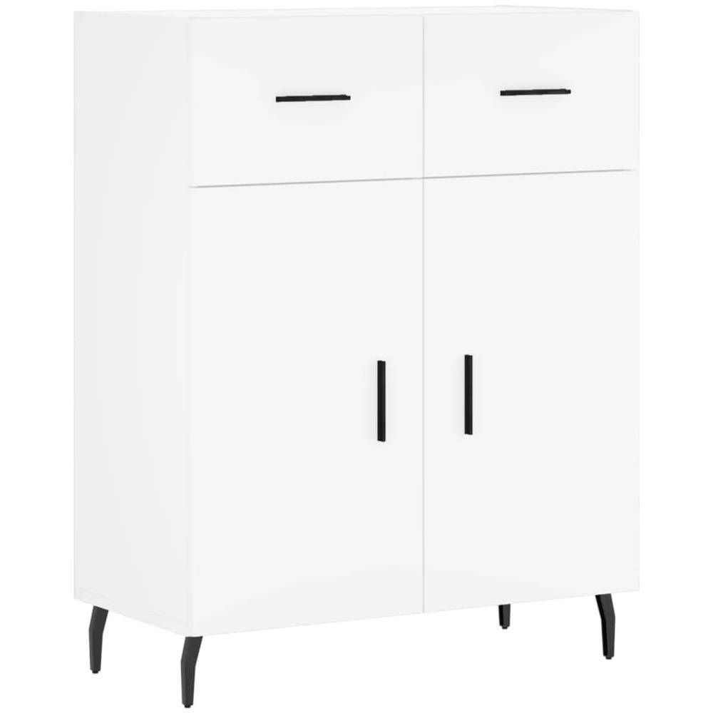 Credenza Bianca 69,5x34x90 Cm In Legno Multistrato - Foto 2