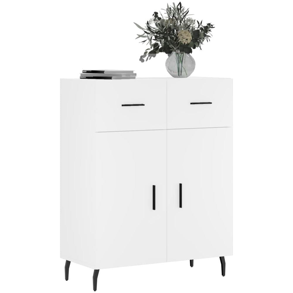 Credenza Bianca 69,5x34x90 Cm In Legno Multistrato - Foto 3