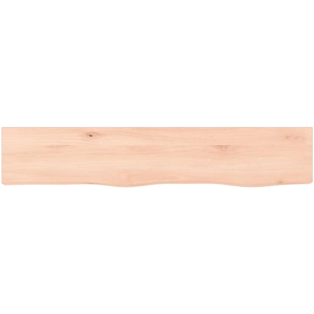 Ripiano a Parete 100x20x4 cm Legno Massello Rovere Non Trattato - Foto 2