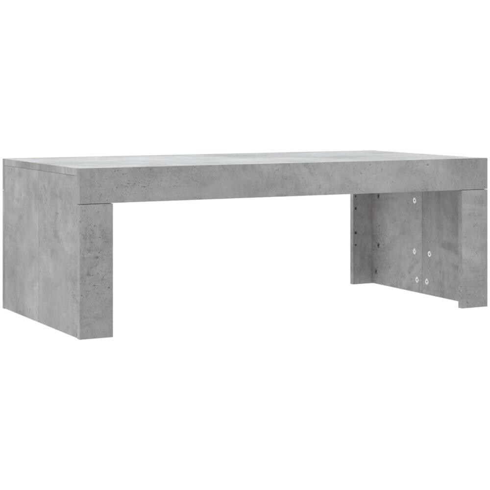 Tavolino Salotto Grigio Cemento 102x50x36 Cm Legno Multistrato - Foto 2
