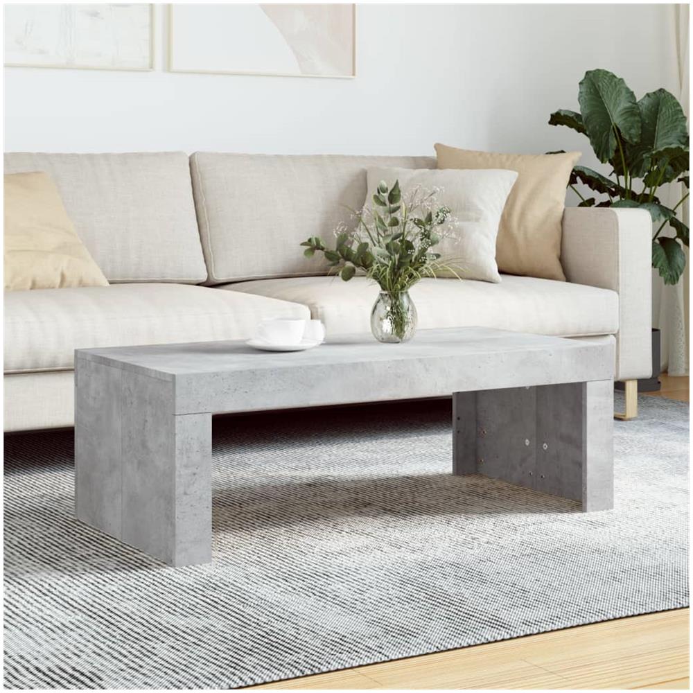 Tavolino Salotto Grigio Cemento 102x50x36 Cm Legno Multistrato - Foto 1