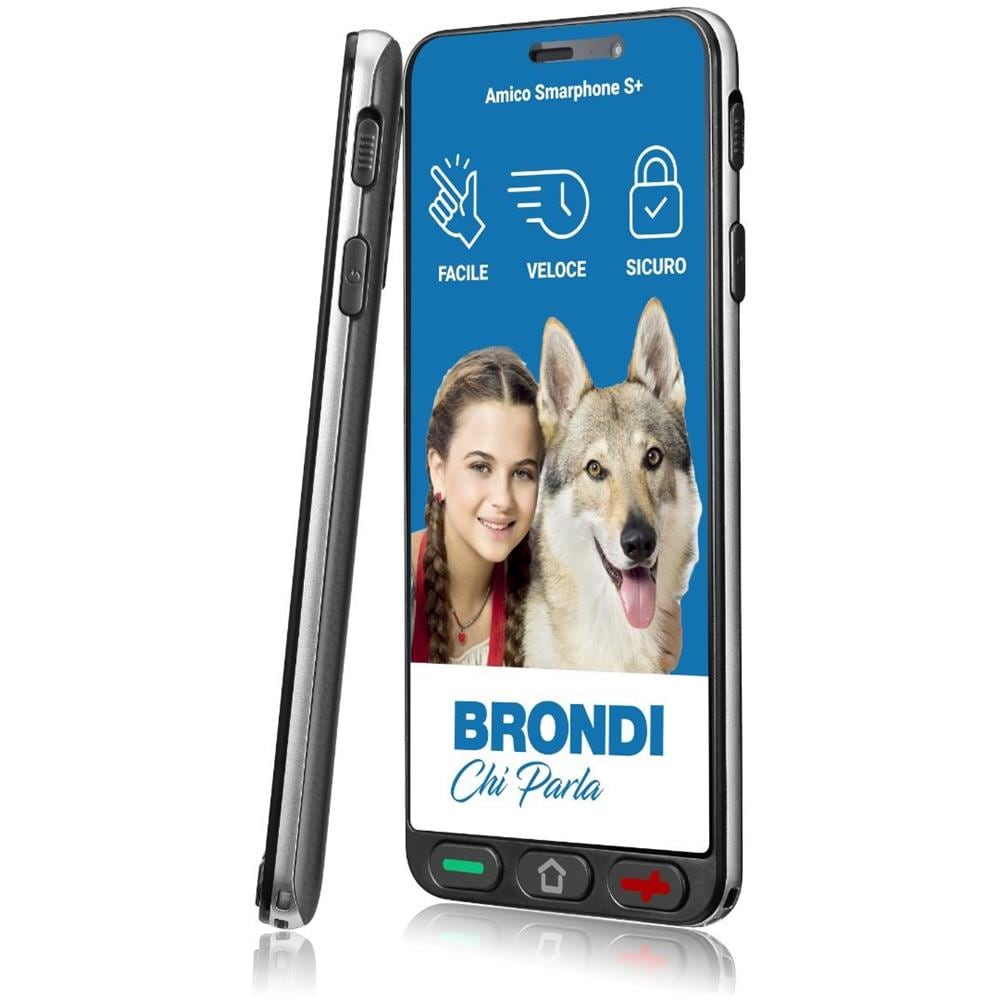 Amico Smartphone S+ Senior Phone Dual Sim Display 5,7" MicroSD 4G con Tasto SOS Fotocamera Colore Nero - Italia - Foto 2