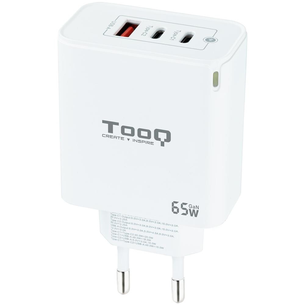 TQWC-GANQC2PD65WT Caricabatterie per dispositivi mobili Universale Bianco AC Ricarica rapida Interno - Foto 1