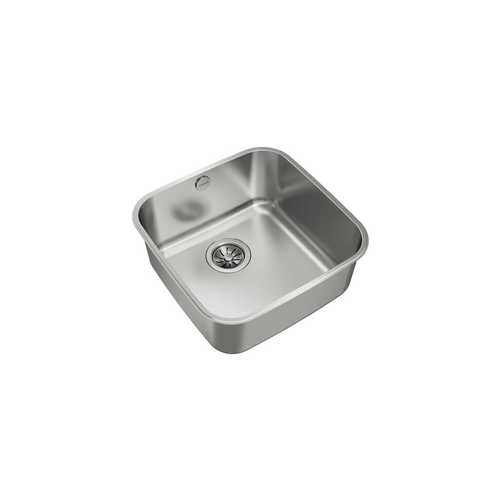 Lavello Sottopiano BE 40.40 Plus Quadrato 1 Vasca Acciaio Inossidabile - Foto 2