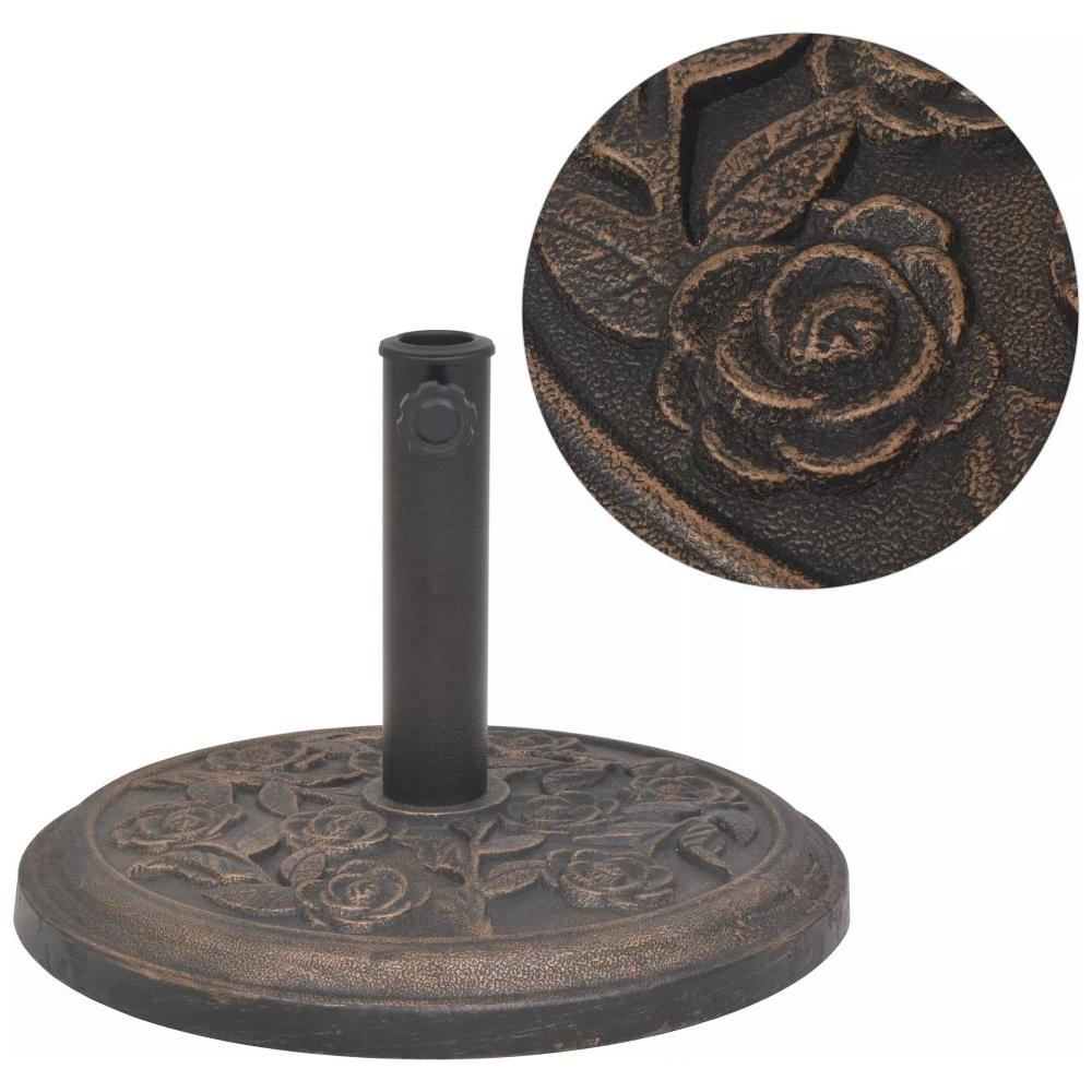 Base Per Parasole Circolare In Resina Bronzo 9 Kg - Foto 1