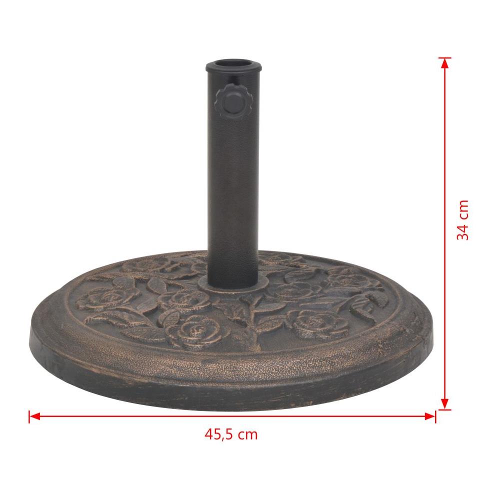 Base Per Parasole Circolare In Resina Bronzo 9 Kg - Foto 7
