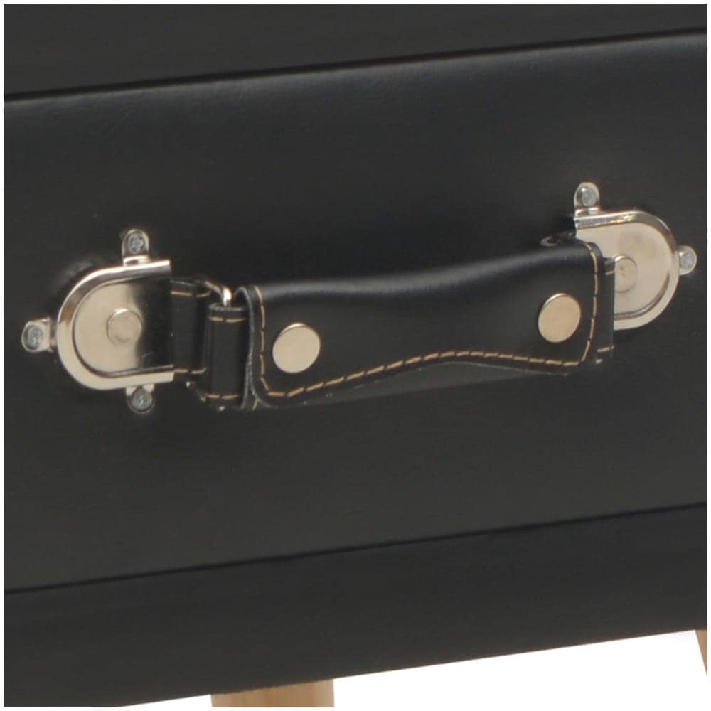 Comodini Neri 2 Pz 40x35x40 Cm In Similpelle - Foto 8