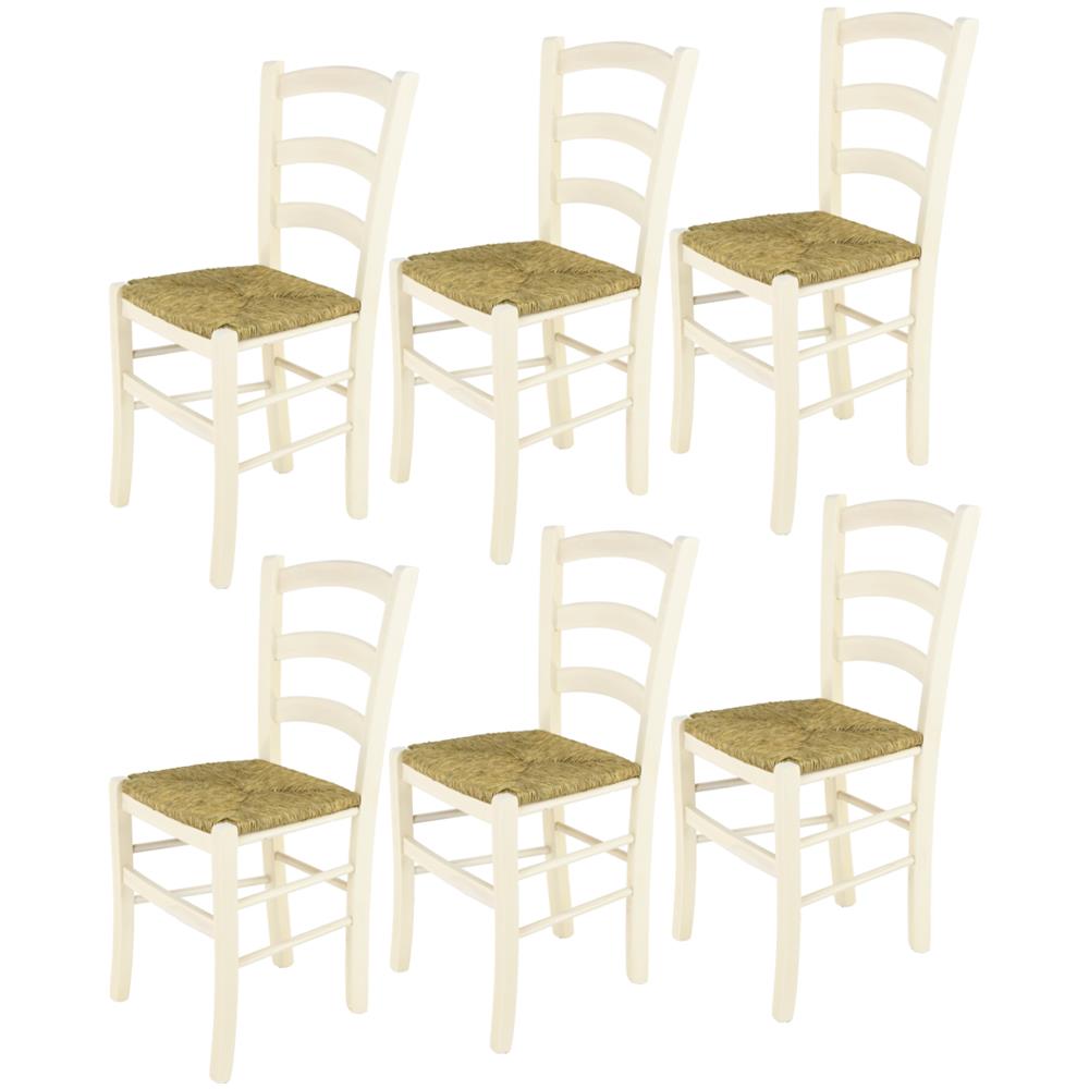 Set di 4 sedie da pranzo bianche ROXBY