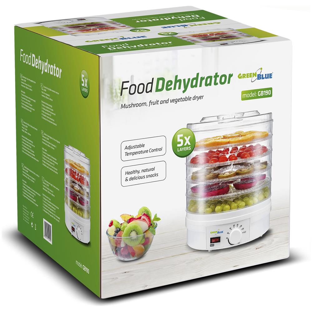 Essicatore Per Alimenti Carne Frutta Verdura 5 Vassoi Gb190 - 350 W - Foto 2