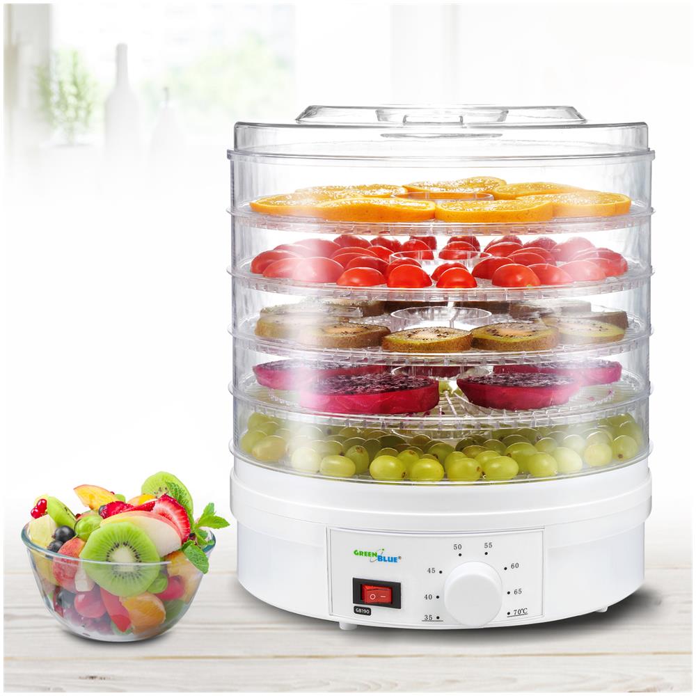 Essicatore Per Alimenti Carne Frutta Verdura 5 Vassoi Gb190 - 350 W - Foto 1
