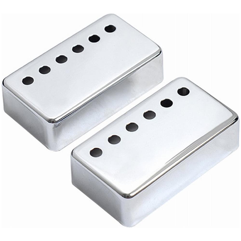 50 Millimetri Collo E 52 Millimetri Metallo Ponte Chitarra Humbucker Pickup Covers Set Chrome - Foto 1