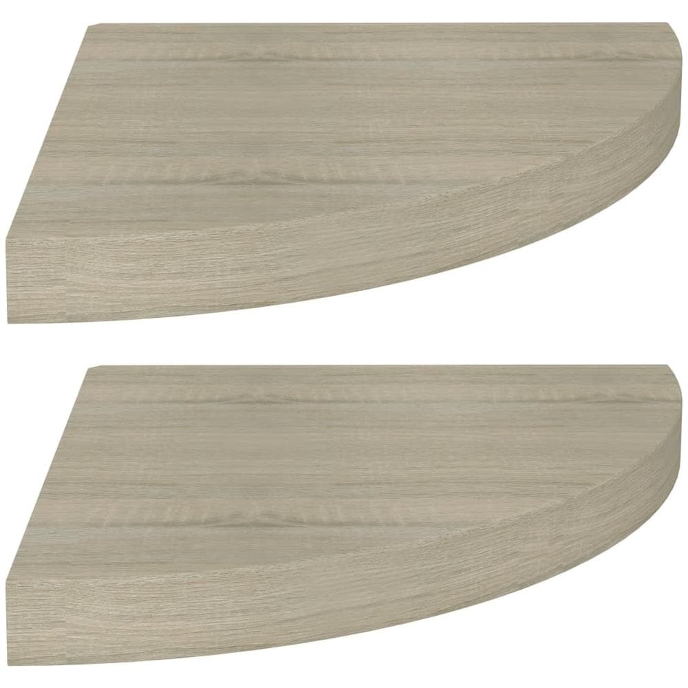 Scaffali Angolari A Parete 2 Pz Rovere 35x35x3,8 Cm Mdf - Foto 2