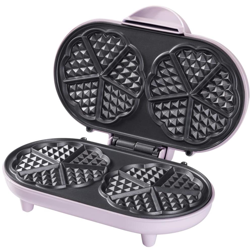 Piastra per Waffle a Doppio Cuore ADWM1000P 1000 W Rosa - Foto 1