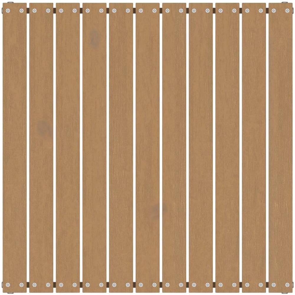 Poggiapiedi da Giardino 70x70x30 cm Miele in Legno di Pino - Foto 3