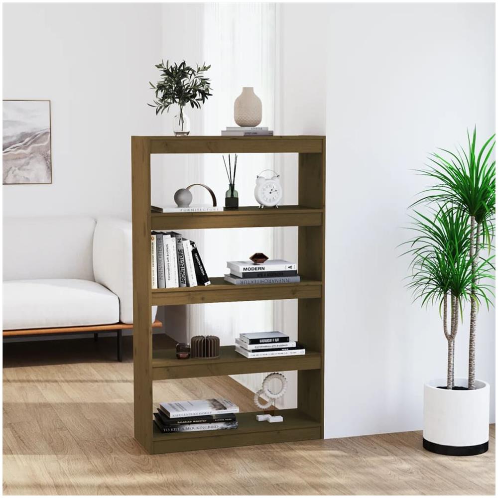 Libreria / divisorio Miele 80x30x135,5 Cm Legno Massello Di Pino - Foto 2