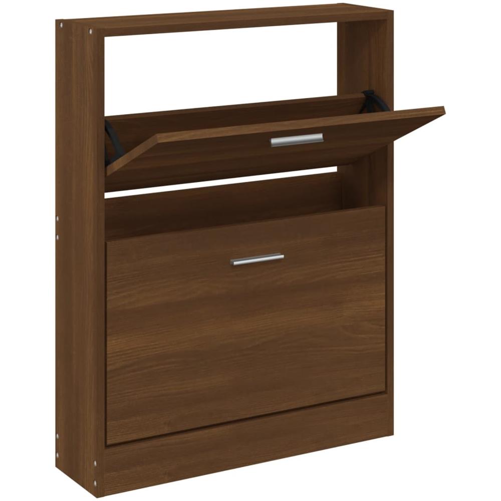 Scarpiera Rovere Marrone 59x17x81 Cm In Legno Multistrato - Foto 2