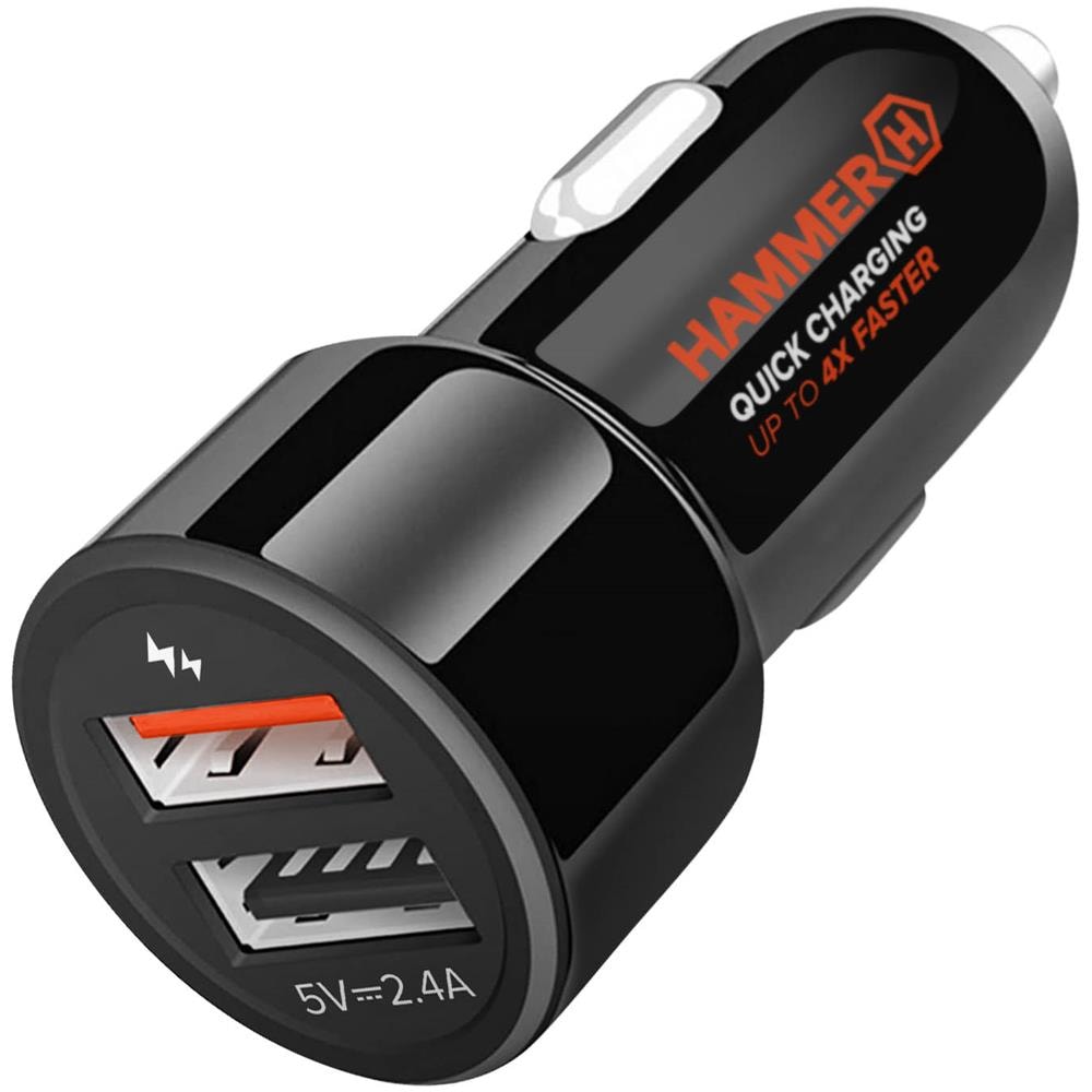 Caricabatterie Per Auto 30w 2x Usb Carica Pump Express Mediatek Nero - Foto 1