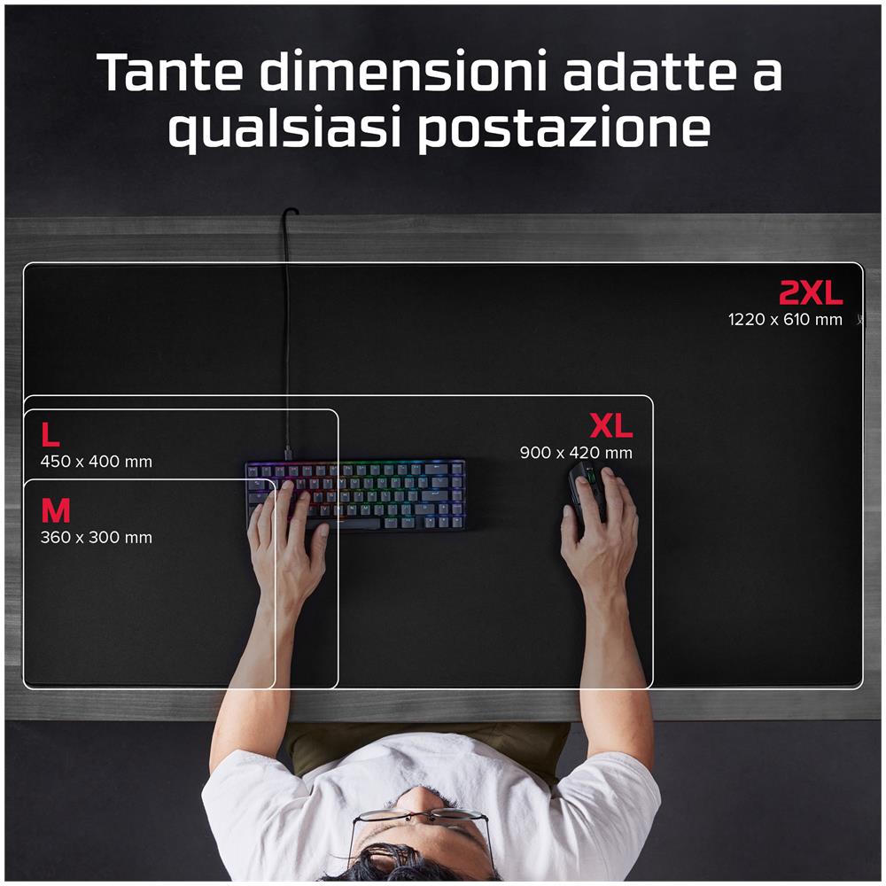 HyperX Pulsefire Mat - Mouse pad per gaming - Tessuto (2XL) - Foto 11