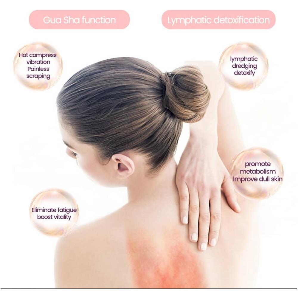 Massaggiatore Elettrico Viso E Corpo Gua Sha Ems Microcorrente 4 Marce Rosa - Foto 2