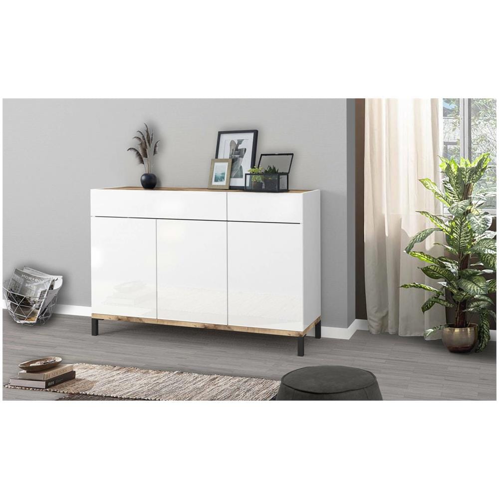 Dmora Scarpiera Peonia - 3 Ante Ribalta - Doppia Profondità - 100% Made In Italy - Bianco E Olmo - 4