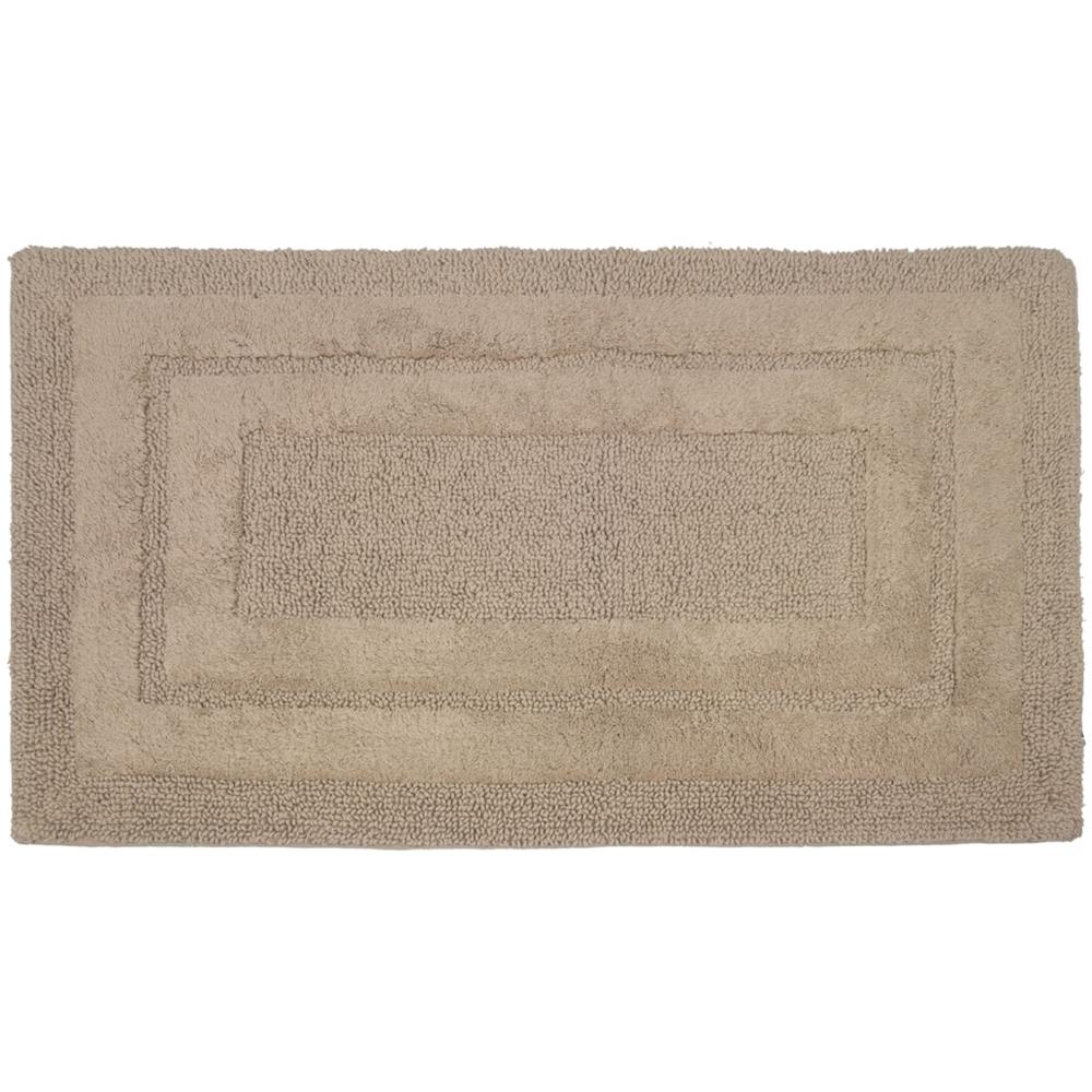 Tappeto Casa Bagno Cotone Spugna Morbida Tinta Unita Antiscivolo Sirio Lino 50x80 Lino - Foto 1