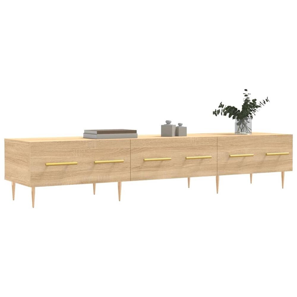 Mobile Porta Tv Rovere Sonoma 150x36x30 Cm In Legno Multistrato - Foto 3
